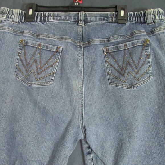 Vintage Casual Corner ANNEX Jeans Womens 20W Blue Denim Straight Stretch Momcore - Picture 4 of 8